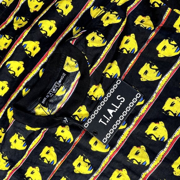 TIALS Oversized Graphic Tee Drake NWT Black Short Sleeve Streetwear Size 2 - Picture 5 of 9